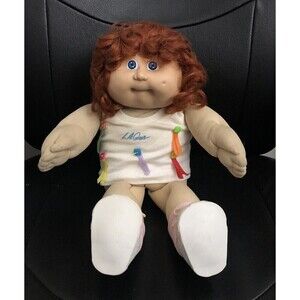 1985 Cabbage Patch Kids CPK Red Cornsilk Hair Blue Eyes One Dimple HM 8 LA Gear